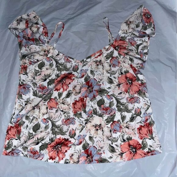 Floral Print Cold Shoulder Summer Blouse, size 12 - Picture 5 of 10